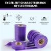 Lichamp 10-Pack Purple Electrical Tape Waterproof, 3/4 in x 66ft, Industrial Grade UL/CSA Listed High Temp Electrical Tape Purple Electric Super Vinyl