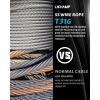 Lichamp 250FT 1/8″ Stainless Steel Wire Rope Cable, Aircraft 316 SS Braided Steel Wire Thin Metal Cable Hardware for Deck Railing Handrail Safety System, SSC250