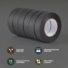 Lichamp 6-Pack Cloth Electrical Tape Automotive, 3/4 in x 66ft x 5.9 mil, No Residue Fabric Wire Harness Tape High Temp Wiring Loom Tapes, B206