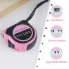 Lichamp Pink Tape Measure 25 Feet, Measuring Tape 1 Pack 25ft x 1in with 1/8 Fractions