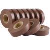 Lichamp 10-Pack Brown Electrical Tape Waterproof, 3/4 in x 66ft, Industrial Grade UL/CSA Listed High Temp Electrical Tape Brown Electric Super Vinyl