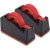 Lichamp 2 Pack Desktop Tape Dispenser Holder with Large 3 Inch Core for Masking, Heat Transfer Sublimation, Painters, Freezer and Kitchen Tapes, 0228BK
