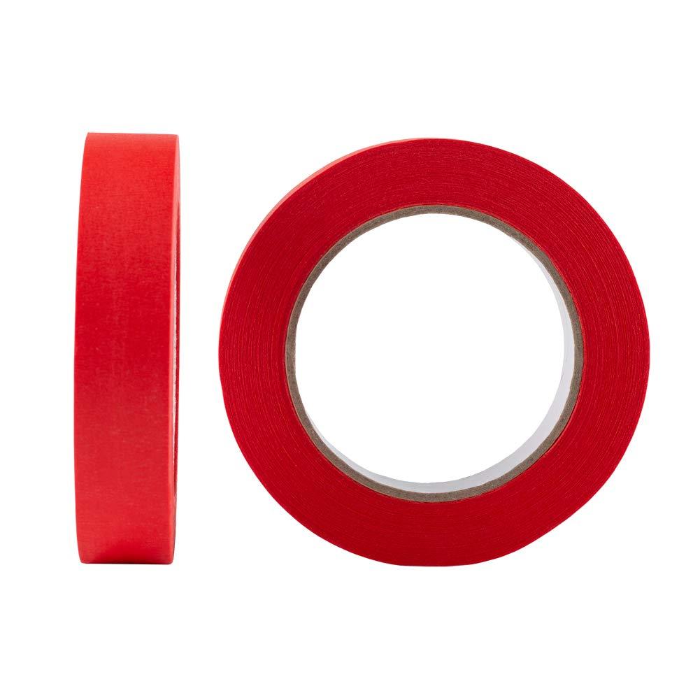 imageLichamp 10 Pack Red Painters Tape 1 inch Medium Adhesive Red Masking Tape Bulk Multi Pack 1 inch x 55 Yards x 10 Rolls 550 Total Yards