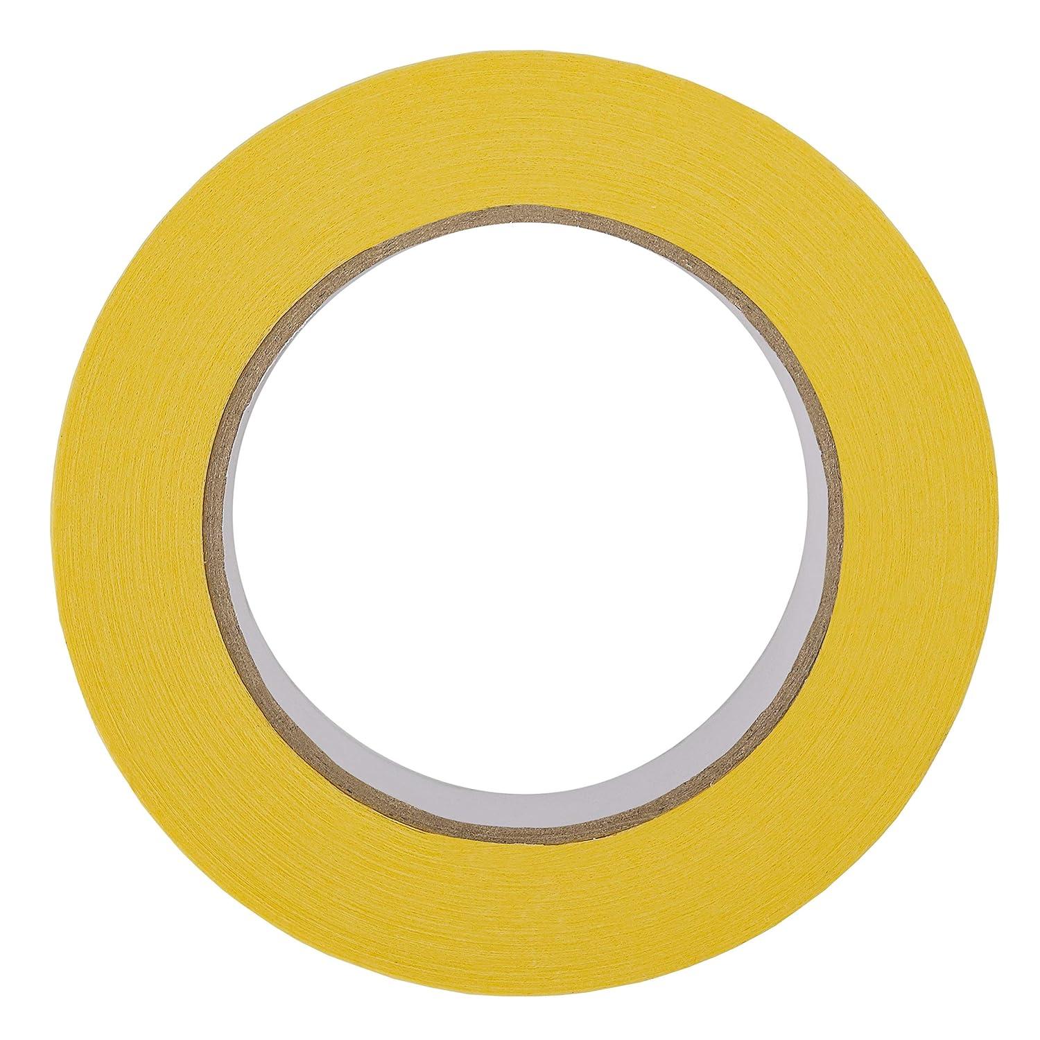 imageLichamp 30Pack Automotive Refinish Masking Tape Yellow 36mm x 55m Cars Vehicles Auto Body Paint Tape Automotive Painters Tapes Bulk Set 14inch x 180foot x 30 Rolls 1800 Total Yards