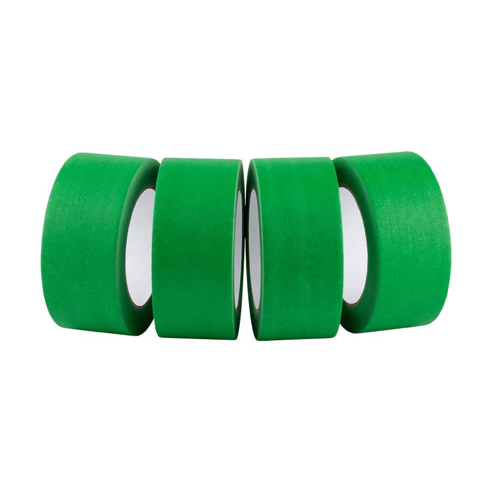 imageLichamp 4 Pack Green Painters Tape 2 inch Wide Medium Adhesive Green Masking Tape Bulk Multi Pack 2 inch x 55 Yards x 4 Rolls 220 Total Yards
