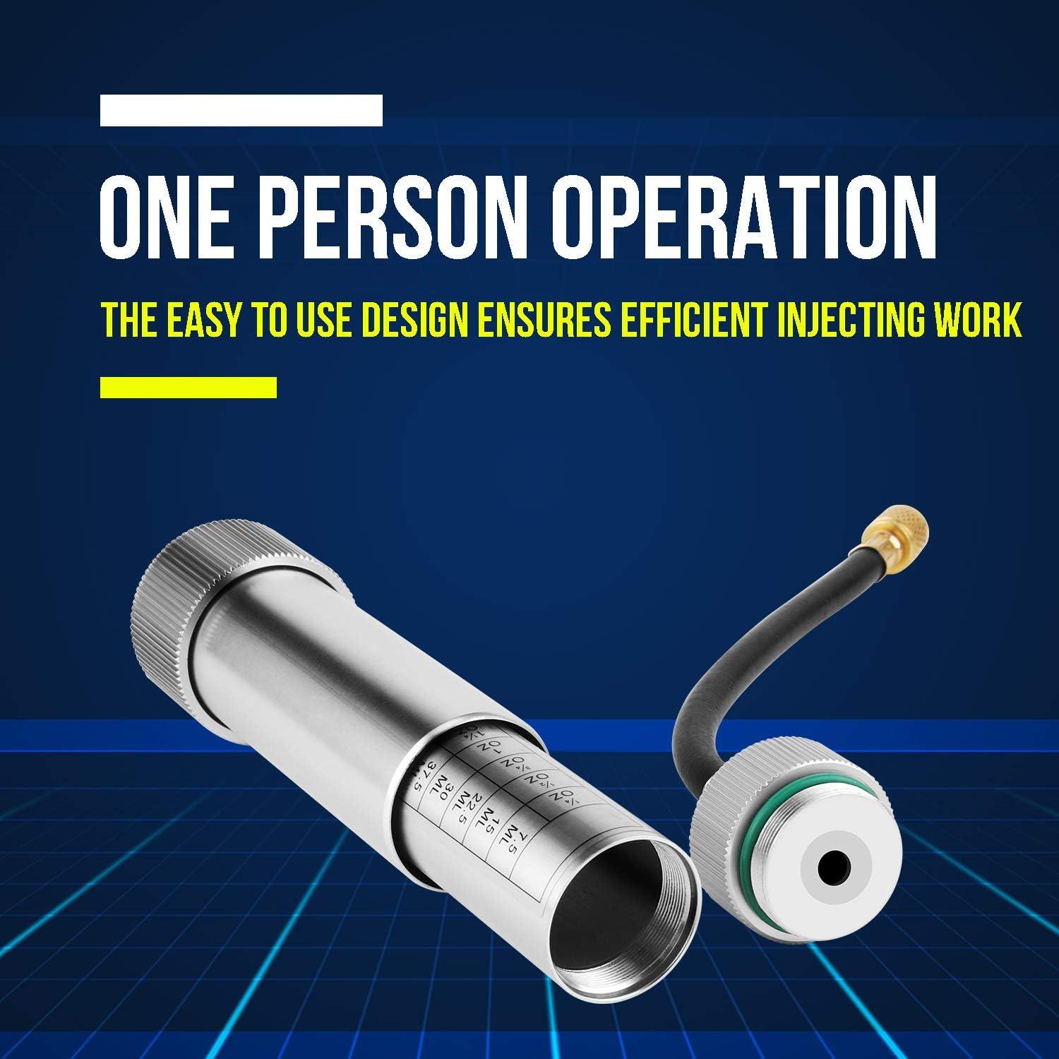 imageLichamp AC Oil Injector R134A R1234YF Refrigerant AC Dye Injector Kit with Adjustable Coupler and Oil Checkers