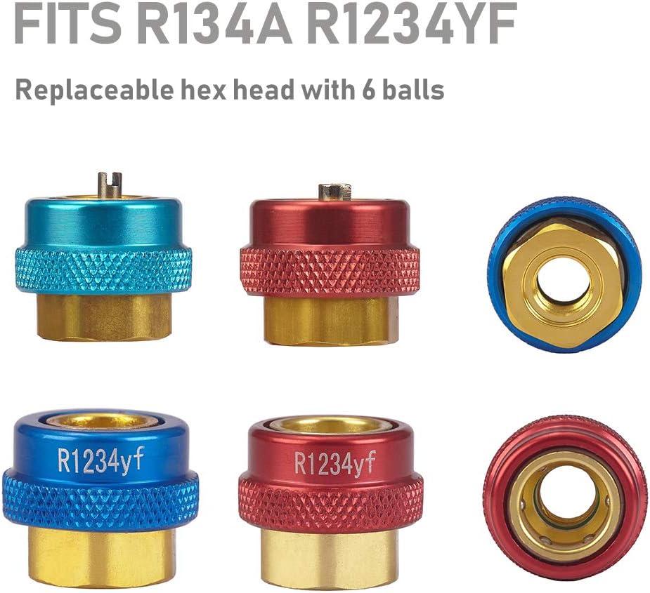 imageLichamp Automotive AC R134A R1234YF Valve Core Remover and Installer Tool Set for Standard and JRA Valve Core Couplers