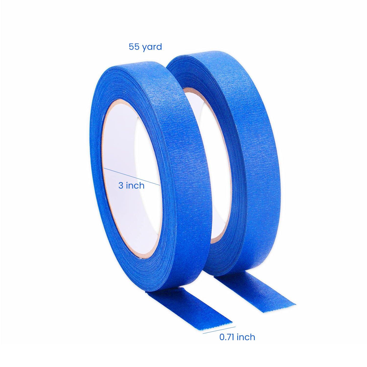 imageLichamp Blue Painters Tape 34 inch 2 Pack Blue Masking Tape 34 inch x 55 Yards x 2 Rolls 110 Total Yards