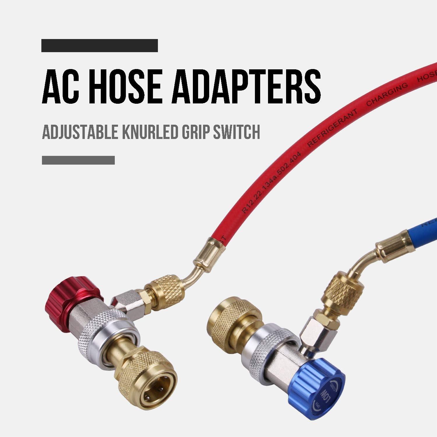 imageLichamp Car AC R1234YF R134A Adapters AC R134 R1234 R 134A 1234YF Quick Couplers Connectors Kit