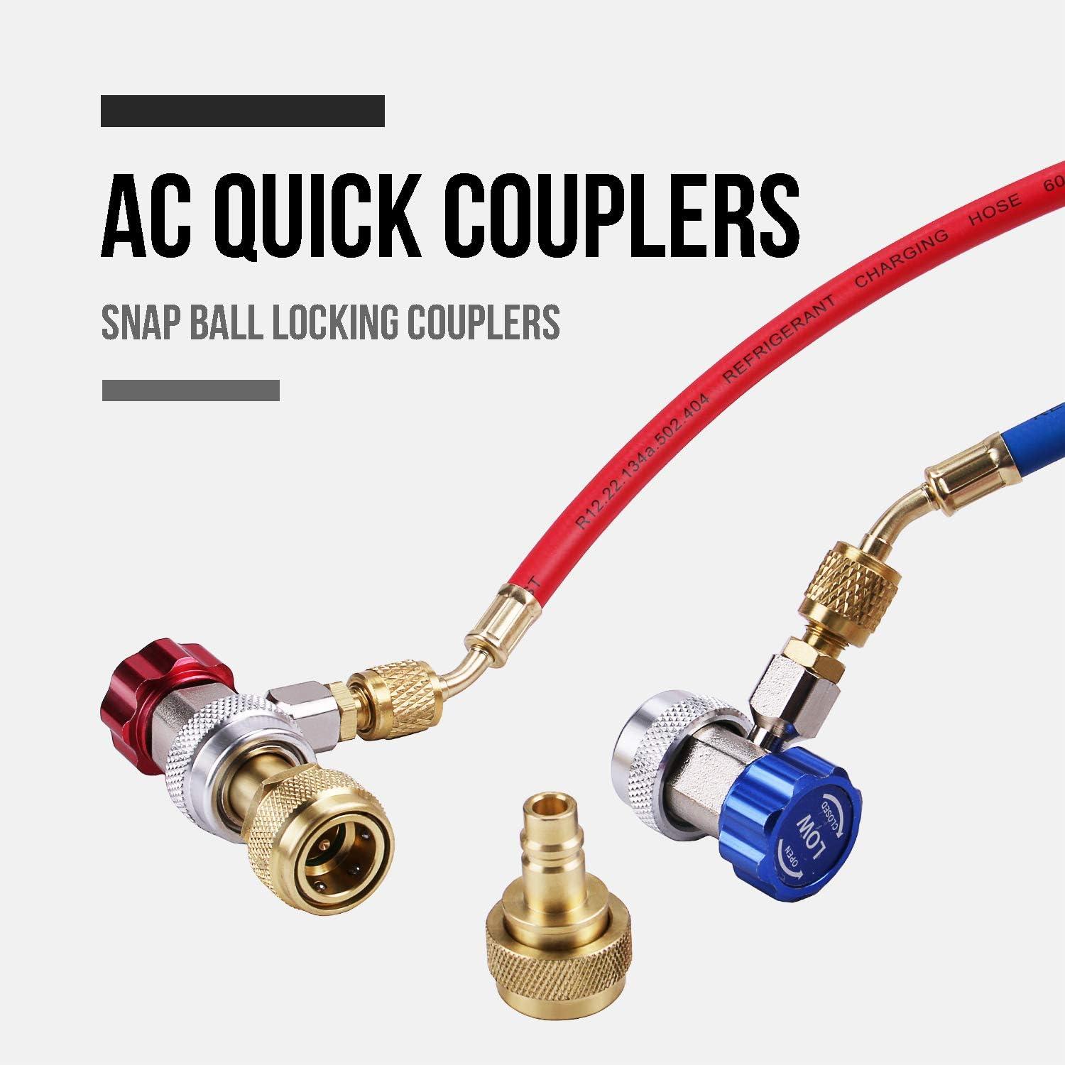 imageLichamp Car AC R1234YF R134A Adapters AC R134 R1234 R 134A 1234YF Quick Couplers Connectors Kit