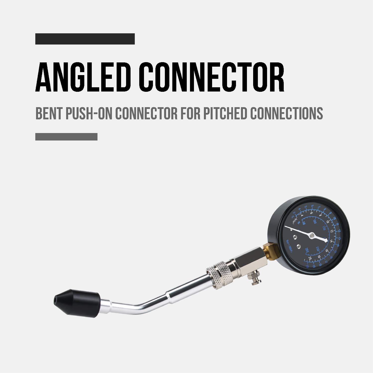 imageLichamp Engine Compression Tester Automotive Master Petrol Engine Cylinder Pressure Gauge for Motorcycle Car Truck