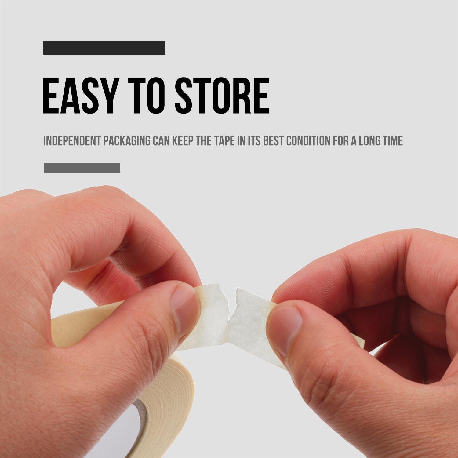 imageLichamp Masking Tape 1 inch 4 Pack General Purpose Beige White Masking Tape 1 inch x 55 Yards x 4 Rolls 220 Total Yards20 Rolls x 094 inch x 55 Yards