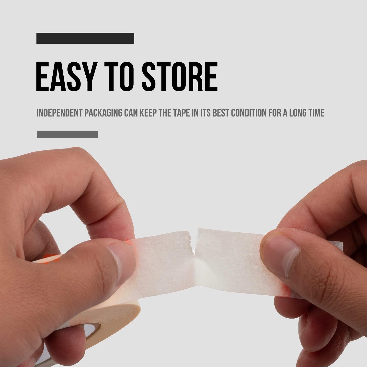 imageLichamp Masking Tape 1 inch 4 Pack General Purpose Beige White Masking Tape 1 inch x 55 Yards x 4 Rolls 220 Total Yards4 Rolls x 094 inch x 55 Yards