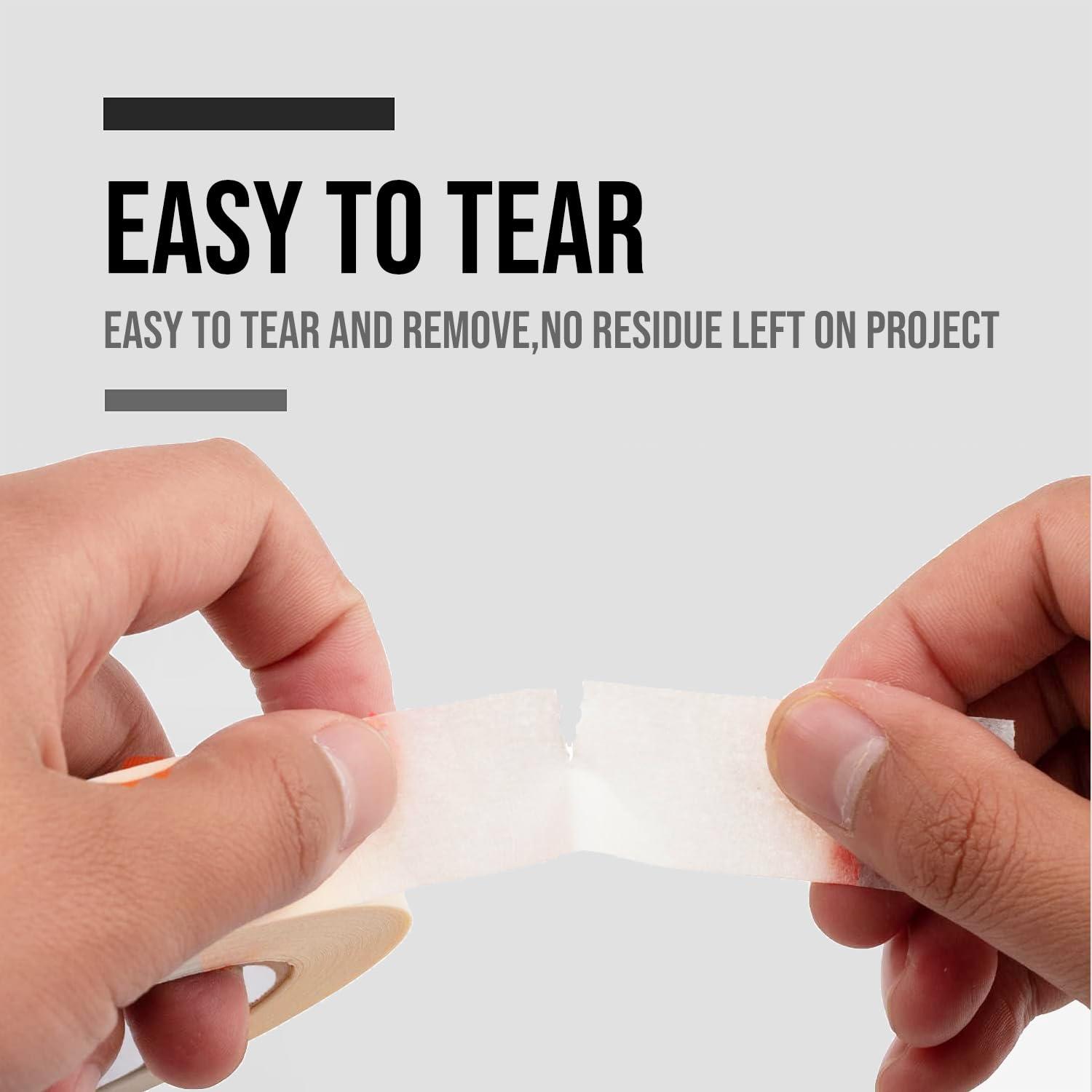 imageLichamp Masking Tape 34 inch 2 Pack General Purpose Masking Tape White Tapes for Painting Arts Crafts 34 inch x 55 Yards x 2 Rolls 110 Total Yards