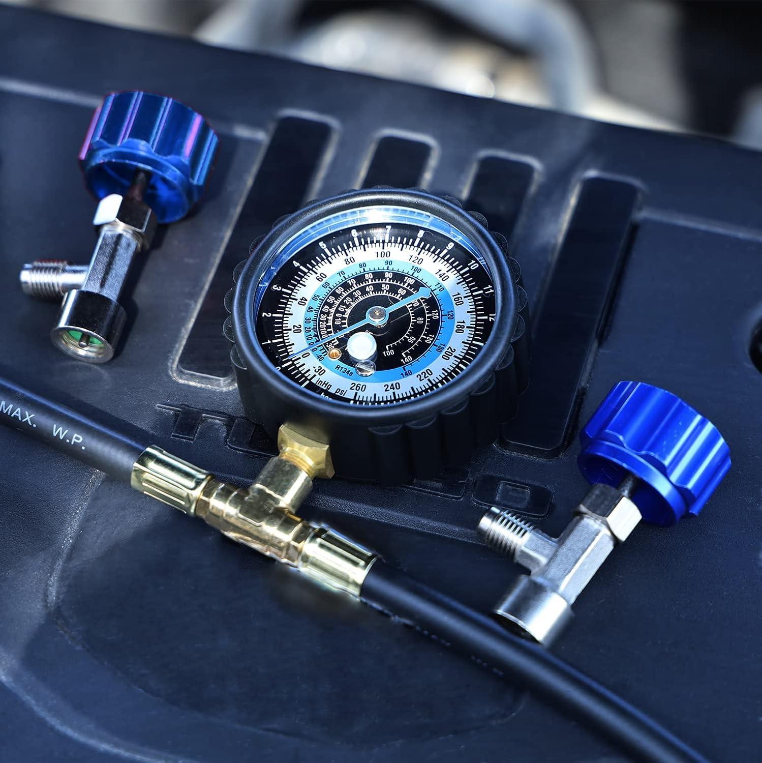 imageLichamp R134a Can Tap Automotive Self Sealing and Puncture AC Freon Can Tap 134a Adapter Fittings TA02Blue