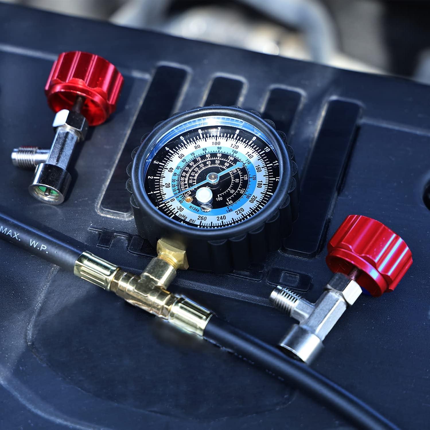 imageLichamp R134a Can Tap Automotive Self Sealing and Puncture AC Freon Can Tap 134a Adapter Fittings TA02Red