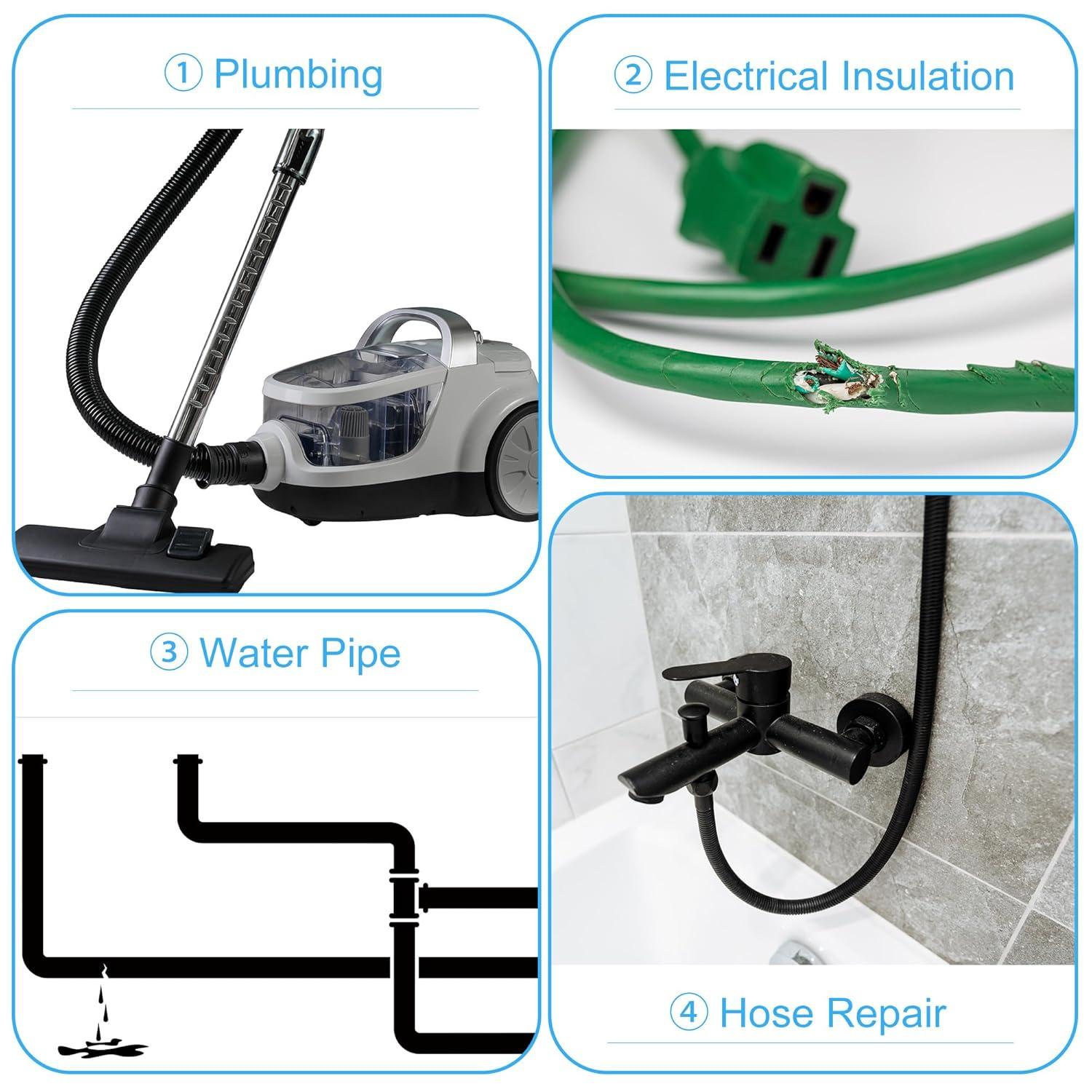 imageLichamp Seal Self Fusing Silicone Tape 1 Inch x 10 Feet x 10 Rolls Total 100 Feet for Plumbing Leak Repair and Electric Wire Wrapping Tape
