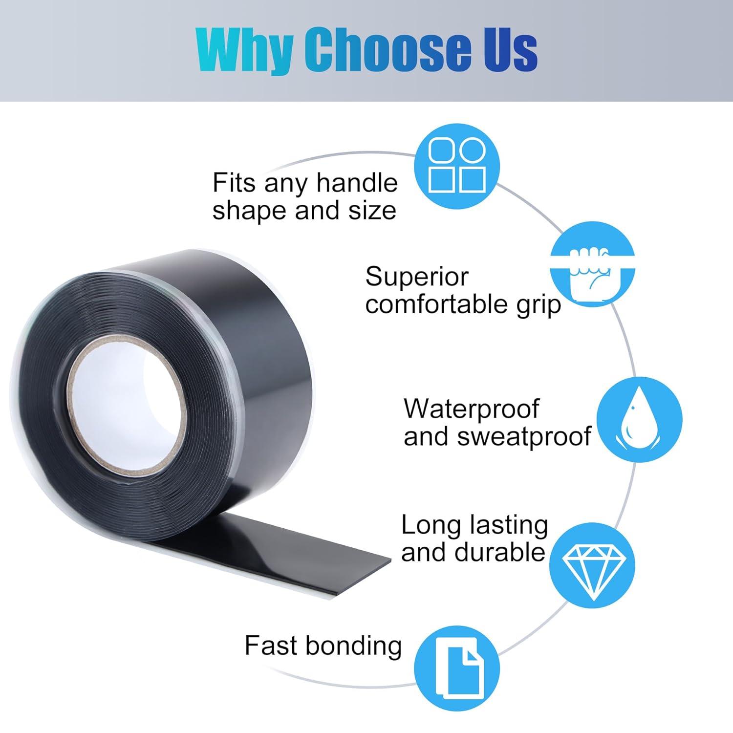 imageLichamp Seal Self Fusing Silicone Tape 1 Inch x 10 Feet x 10 Rolls Total 100 Feet for Plumbing Leak Repair and Electric Wire Wrapping Tape