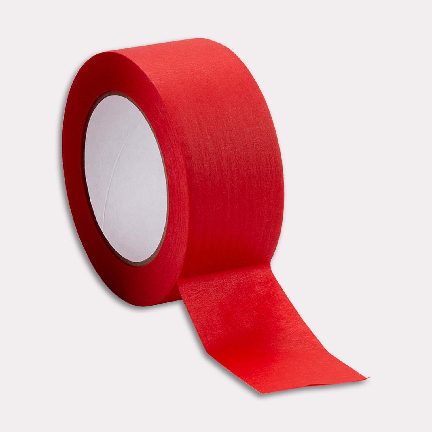 imageLichamp Wide Red Painters Tape 2 inches 1pc Medium Adhesive Red Masking Tape 195 inches x 55 Yards