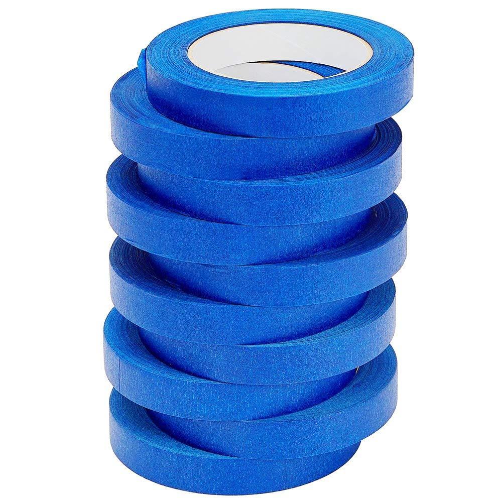 imageLichamp 10 Pack Blue Painters Tape 34 inch Blue Masking Tape Bulk Multi Pack 075 inch x 55 Yards x 10 Rolls 550 Total Yards