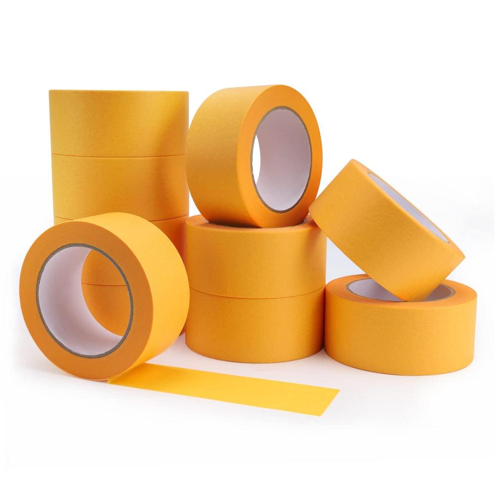 imageLichamp 2 inch Yellow Masking Tape Orange Washi Tape for DIY Crafts ampamp Artist Arts Painting Decoration 19 inch x 55 Yard x 1 roll 0120YLTotal 55 Yards10