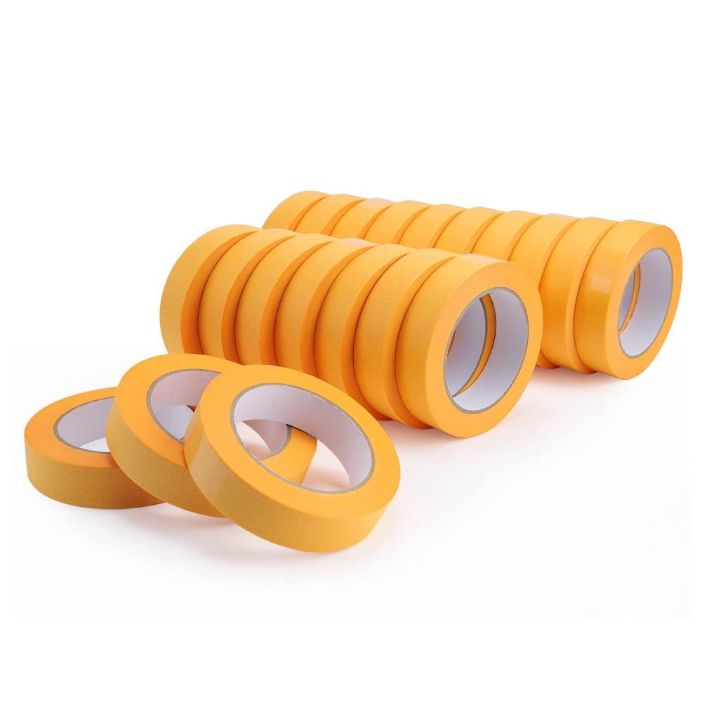 imageLichamp 20 Bulk Pack 1 inch Yellow Masking Tape Orange Washi Tape for DIY Crafts ampamp Artist Arts Painting Decoration 095 inch x 55 Yard x 20 roll 2010YLTotal 1100 Yards