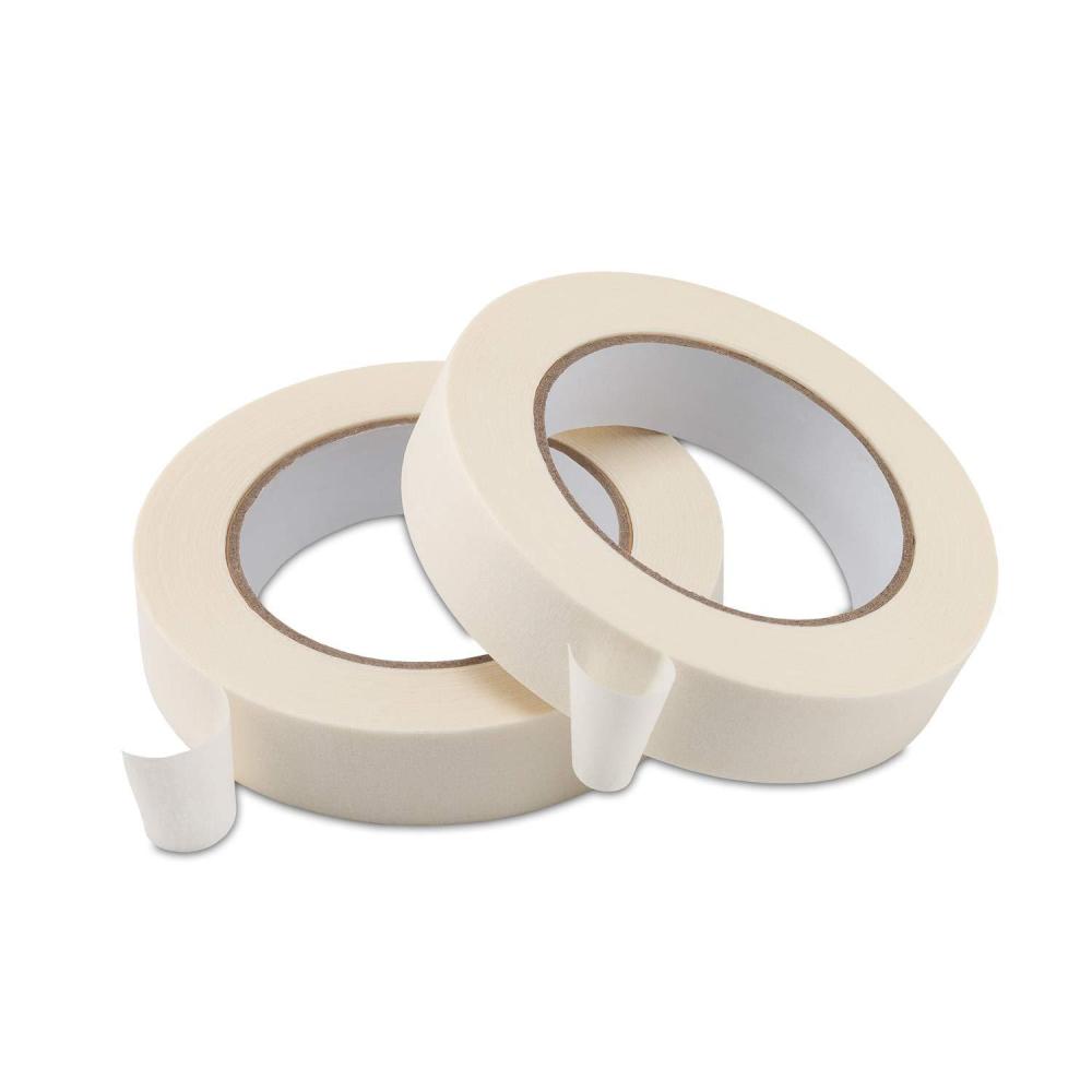 imageLichamp Masking Tape 1 inch 4 Pack General Purpose Beige White Masking Tape 1 inch x 55 Yards x 4 Rolls 220 Total Yards2 Rolls x 094 inch x 55 Yards