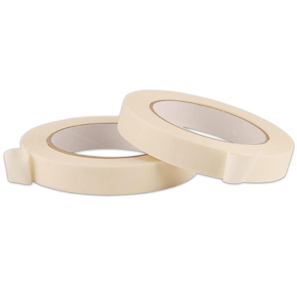 imageLichamp Masking Tape 34 inch 2 Pack General Purpose Masking Tape White Tapes for Painting Arts Crafts 34 inch x 55 Yards x 2 Rolls 110 Total Yards