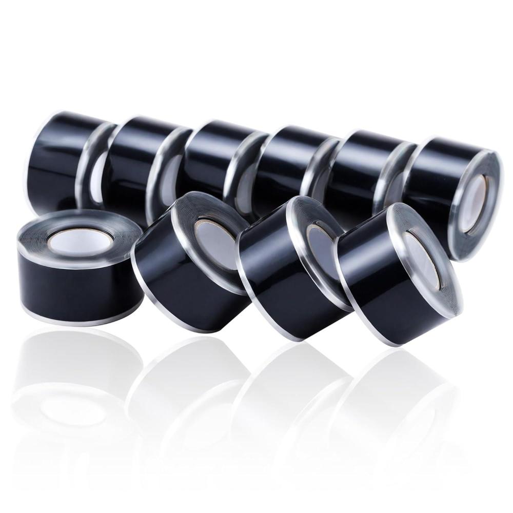 imageLichamp Seal Self Fusing Silicone Tape 1 Inch x 10 Feet x 10 Rolls Total 100 Feet for Plumbing Leak Repair and Electric Wire Wrapping Tape