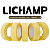 Lichamp 10-Pack Automotive Refinish Masking Tape Yellow 36mm x 55m, Cars Vehicles Auto Body Paint Tape, Automotive Painters Tapes Bulk Set 1.4-inch x 180-foot x 10 Rolls (600 Total Yards)