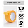 Lichamp 2 Pack 2 inch Yellow Masking Tape, Orange Washi Tape for DIY Crafts & Artist Arts, Painting, Decoration, 1.9 inch x 55 Yard x 2 roll, 0220YL(Total 110 Yards)