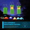 Lichamp 4 Pack LED Camping Lanterns, Collapsible Flameless Candles Tea Lights, Portable Battery Powered Camping Lights Emergency Supplies Kit, Green(Green)