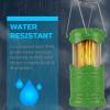 Lichamp 4 Pack LED Camping Lanterns, Collapsible Flameless Candles Tea Lights, Portable Battery Powered Camping Lights Emergency Supplies Kit, Green(Green)