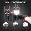 Lichamp 4 Pack Lantern Camping Essentials Lights, Battery Powered Collapsible Lanterns Flashlights with Red Strobe/SOS, Magnetic Base, for Power Outages, Hurricane, Tent Lights for Emergency