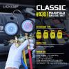 Lichamp AC Gauges R134a R22 R12 R502 A/C Diagnostic Manifold Gauge Set with 5FT Hose, Couplers Puncture and Self Sealing Can Tap, Classic #A301