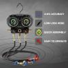 Lichamp AC R1234YF R134A Gauge Set, Automotive Manifold Gauge Compatible with R1234YF and R134A Refrigerants, Works on Car Freon Charging and Evacuation