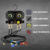 Lichamp HVAC Gauges with 5 FT Hoses, AC Manifold Gauge Set R134A R1234 R410A and R32 Refrigerant Gauges