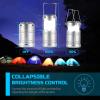 Lichamp LED Camping Lantern, 4 Pack Battery Powered Flashlight for Power Outages, Portable Collapsible Hanging Light Essential for Home, Outdoor, Emergency Lamp Survival Kit Gear for Hurricane, B4LW(Silver)