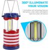 Lichamp LED Camping Lantern, 4 Pack Battery Powered Flashlight for Power Outages, Portable Collapsible Hanging Light Essential for Home, Outdoor, Emergency Lamp Survival Kit Gear for Hurricane, B4LW(Blue  White (Glow-in-the-Dark)  Red  Colored (Red+White+Blue))