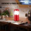 Lichamp LED Camping Lantern, 4 Pack Battery Powered Flashlight for Power Outages, Portable Collapsible Hanging Light Essential for Home, Outdoor, Emergency Lamp Survival Kit Gear for Hurricane, B4LW(Red)