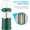 Lichamp LED Camping Lantern, 4 Pack Battery Powered Flashlight for Power Outages, Portable Collapsible Hanging Light Essential for Home, Outdoor, Emergency Lamp Survival Kit Gear for Hurricane, B4LW(Blue  Dark Green  Gold  Black)