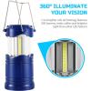 Lichamp LED Camping Lantern, 4 Pack Battery Powered Flashlight for Power Outages, Portable Collapsible Hanging Light Essential for Home, Outdoor, Emergency Lamp Survival Kit Gear for Hurricane, B4LW(Blue)