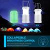 Lichamp LED Camping Lantern, 4 Pack Battery Powered Flashlight for Power Outages, Portable Collapsible Hanging Light Essential for Home, Outdoor, Emergency Lamp Survival Kit Gear for Hurricane, B4LW(White (Glow-in-the-Dark)  Silver  Rose Gold  Gray)