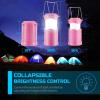 Lichamp LED Camping Lantern, 4 Pack Battery Powered Flashlight for Power Outages, Portable Collapsible Hanging Light Essential for Home, Outdoor, Emergency Lamp Survival Kit Gear for Hurricane, B4LW(Pink  Light Pink  Yellow  Green)