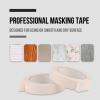Lichamp Masking Tape 1 inch, 4 Pack General Purpose Beige White Masking Tape, 1 inch x 55 Yards x 4 Rolls (220 Total Yards)(4 Rolls x 0.94 inch x 55 Yards)