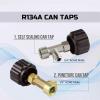 Lichamp R134a Can Tap, Automotive Self Sealing and Puncture AC Freon Can Tap 134a Adapter Fittings, TA02(Black)