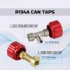 Lichamp R134a Can Tap, Automotive Self Sealing and Puncture AC Freon Can Tap 134a Adapter Fittings, TA02(Red)