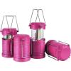 Lichamp LED Camping Lantern, 4 Pack Battery Powered Flashlight for Power Outages, Portable Collapsible Hanging Light Essential for Home, Outdoor, Emergency Lamp Survival Kit Gear for Hurricane, B4LW(Pink)