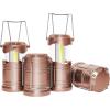 Lichamp LED Camping Lantern, 4 Pack Battery Powered Flashlight for Power Outages, Portable Collapsible Hanging Light Essential for Home, Outdoor, Emergency Lamp Survival Kit Gear for Hurricane, B4LW(Rose Gold)