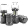 Lichamp LED Camping Lantern, 4 Pack Battery Powered Flashlight for Power Outages, Portable Collapsible Hanging Light Essential for Home, Outdoor, Emergency Lamp Survival Kit Gear for Hurricane, B4LW(Dark Gray)